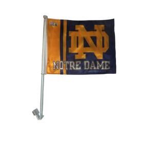 NCAA Notre Dame Fighting Irish 11x14 Window Car Flag with 19" Pole Tag Express